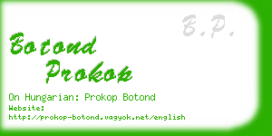 botond prokop business card